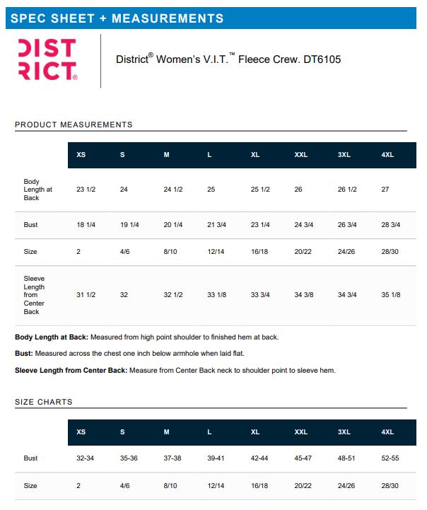 District Women's V.I.T. Fleece Crew