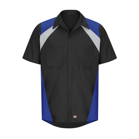 Red Cap Tri-Color Short Sleeve Shop Shirt